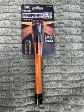 W2338 Power 243 Lumen Firepoint Led Pen Light 2.5 Hour Run Time Aluminum Housing New