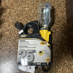 Ortl010625 Powerzone 054732823963 New Plug In 25ft Drop Work Light 120v 16/3 Ga 5821731