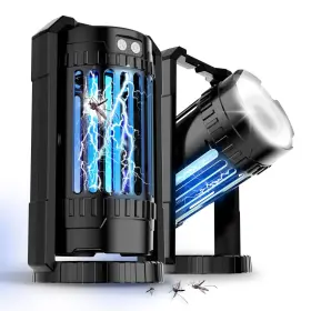 Bz-4000 Praxse Cordless Outdoor Bug Zapper - Integrated With A 4-in-1 Mode Light Battery-po
