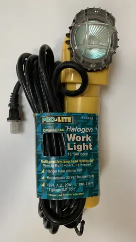 Hr-15 Pro Lite 040082010313 Alert Reel / Pro-lite Corded Halogen Multi-position Work Light