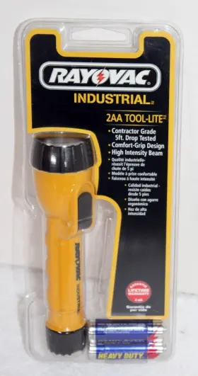 12aa-b Rayovac 012800452071 Industrial Contractor Grade Flashlight New On Blister Card