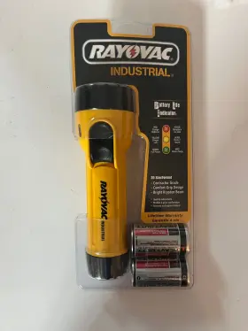 12d-bli Rayovac Industrial Yellow Flashlight New In Package