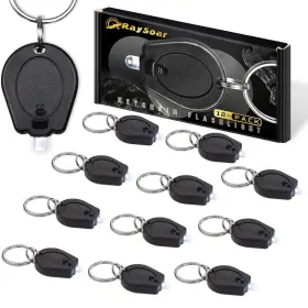 Raysoar 743127137685 12 Pack Ultra Bright Mini Led Keychain Flashlight Small Key Ring