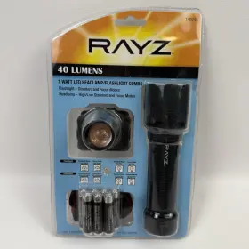 Rayz 052088869024 40 Lumens 1 Watt Led Headlamp / Flashlight Combo Free Shipping New Sealed