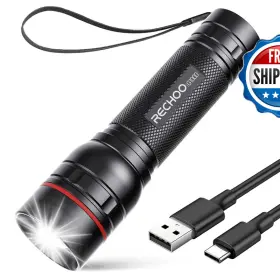 B0bz7dr8yh Rechoo Rechargeable Flashlights High Lumens G1000 Super Bright Flash Light