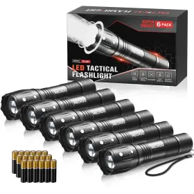 Sfl007-6p Rechoo Led Flashlights High Lumens 6 Pack Powerful Tactical Flashlight With 3 Modes