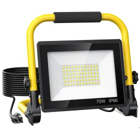 Lq25-70w Refdaq 10000lm Led Work Light Portable Flood With 6ft Cord - Ip66 Waterproof