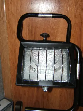 Regent 044427000755 Work Portable Quartz Halogen Heat Lamp Light Pivoting Stand Nib