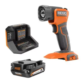 Ridgid 445031845818 18v Led Worklight Kit With 2 Ah Battery And Charger