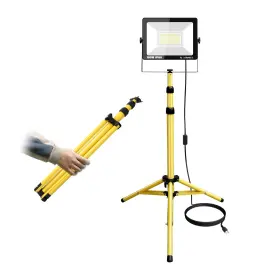 Dd-us-dt-sjj-xpg100-zb Rigidon Led Work Light With Stand 100w Single Head Portable Job Site Lights 175v To 2