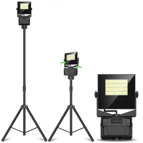 Riuvao 717018327448 9000lumen Rechargeable Led Work Light With Stand 5000k Portable Cordless Wor