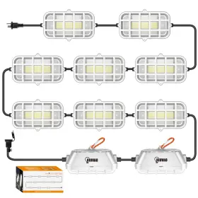 300w Riuvao 717018327479 100ft Led Construction String Lights Super Bright 30000lm Waterproof Ip6