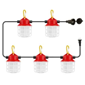 Riuvao 771077305243 50ft Construction Lights 75w 7500lm Super Bright Industrial Grade Best Constr