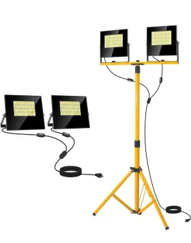 E637usa5746 Riuvao 16ft Waterproof Tripod Work Light Stand For Construction 24000 Lumen Led