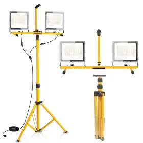 Twf100-01 Riuvao 21000 Lumen Led Work Light With Stand 2-head Adjustable Lights 16.5ft E