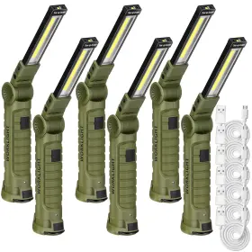 Xuu-rossesay-1231 Rossesay 6 Pcs Rechargeable Led Work Light 5 Modes 360 Rotate Flashlights Wi