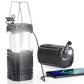 Cl1000 Roxicosly 3000mah Rechargeable Camping Lantern Solar Powered Hand Crank Usb-c Ch