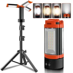 Rylpoint 635401815269 Rechargeable 12000mah Camping Light With Adjustable Stand Cordless Work Ligh