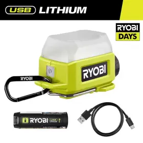 Ryobi 313048186194 Usb Lithium Cordless Compact Area Light Kit With 2.0 Ah Battery And Charging