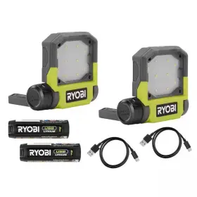 Ryobi 313095743708 500 Lumens Led Usb Lithium Pivoting Flip Light Kit 3-mode With Battery And Charg