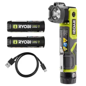 Ryobi 711181192063 Usb Lithium Pivoting 625 Lumens Head Light Kit With 2.0 Ah Battery Charging Cab