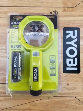 Fvl55k Ryobi Usb 3x Led Magnifying Light Kit Wit 2ah Battery - Brand New Sealed