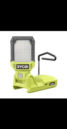 Ry40wl01b Ryobi 40v Cordless Battery Topper Led Work Light Tool Only