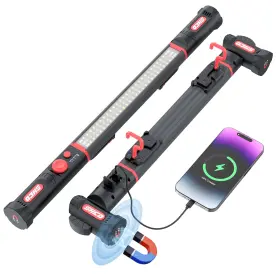 S Shun Can Da 765053494472 Magnetic Work Light 5200mah Long Size Rechargeable Led With Magnet