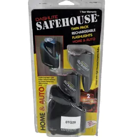 Safehouse 783467000669 Rare Vtg Nos Dashlite Rechargeable Safety Flashlights 2pk Home And Auto