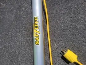 1625-5025 Saftlite Fluorescent String Light Corded Yellow Silver Plastic Metal