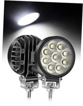 Round-3in Samman 3 In Round Led Work Light 27w 180 Flood With 3030 Chips For Truck