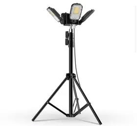 01-02021001 Sansi Led Work Light 100w Dimmable 4 Adjustable Heads 15000lm Tripod With Stand