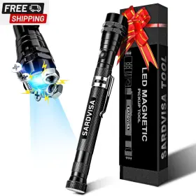 Svmf63b Sardvisa Magnetic Pickup Tool With Telescoping Magnet Flashlight Led Lights And 22 Inches E