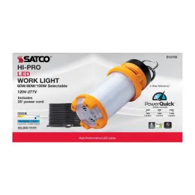 S13159 Satco - 60/80/100 Wattage Selectable Led Hi-lumen Temp Work Light 5000k
