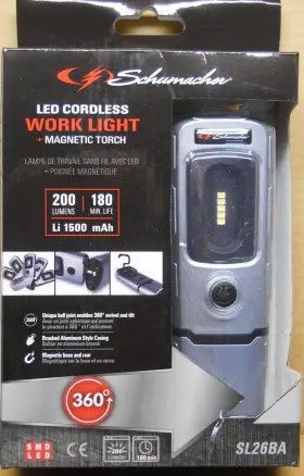 Sl26ba Schumacher 026666148177 New In Box Led Cordless Magnetic Work Light 200 Lmns Free Ship