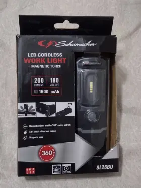 Shm-sl26bu Schumacher Sl26bu Led Cordless Magnetic Rechargeable Black Work Light 200 Lumens