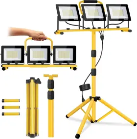 6500 Sgnjt 739768947974 21000 Lumen Led Work Light With Stand 3 Head Portable Kelvin