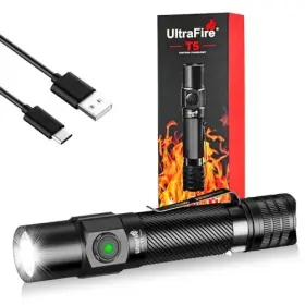Shen Zhen Shi Ke Jia Mao Yi Co. Ltd. 723803061848 T5 Led Rechargeable Flashlight 1800 High Lumen Police With Dual