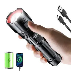 B0ch12jmmw Siuyiu Flashlights High Lumens Usb Rechargeable Flashlight Lcd Digital Power