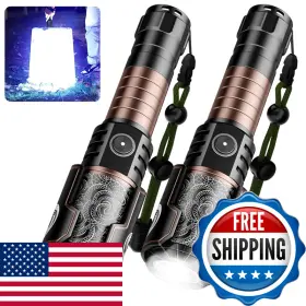 B0fnbymjqx Skyfire Rechargeable Flashlights Ignition Lens 2 Pack High Lumens Tactical