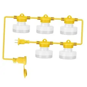 0917-10tp-50 Slite Electrical Supply Led Construction String Light 50ft 50w 5000lm Industrial Grade