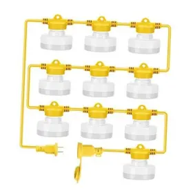 10tp-100 Slite Electrical Supply Led Construction String Light 100ft 100w 10000lm 10 Sockets 10w