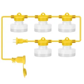 Slite Electrical Supply 710877107350 Led Temporary Work Light 50ft 50w 5000lm 5000k 120-277v Ac 5 Sockets C