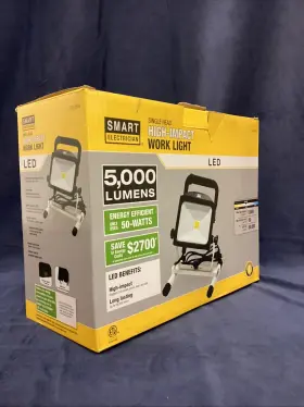 370-3939 Smart Electrician 5 000-lumen Led Portable Single Head High-impact Work Light