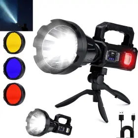 B0dfwct64x Sogidon Solar Rechargeable 2m Lumens Led Spotlight Outdoor Handheld Tripod Usb-c