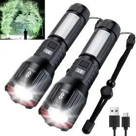 B0fxvg3h4q Sogidon Rechargeable Flashlights 1500000l High Lumens 2 Pack Led Bright Handheld
