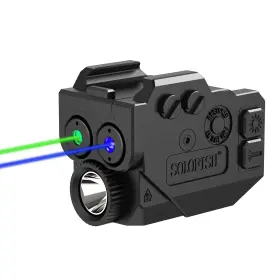 B0c38zwvn8 Solofish 500lm Pistol Light Laser Combo With Strobe And Memory Slidable Blue Gree