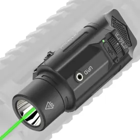 Sl9097-p Solofish Bl-d G 1500lm Slidable Tactical Flashlight With Green Beam Compatible