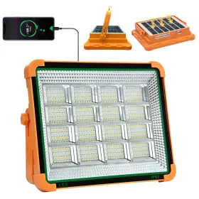 Qi-jsl02-16 Sorgracer Portable Solar Rechargeable Work Light - Job Site Security Lighting With Stan