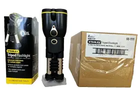 Stanley 076174951110 Maxlife Tripod Flashlight 6 Inch Adjustable Head 3 Led 4 Pack New